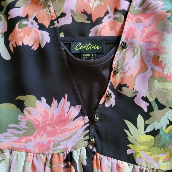 Anthropologie Maeve Violetta sheer floral babydoll dress size small - Picture 7 of 15